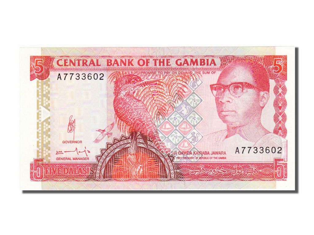 Billete, 5 Dalasis, Gambia, UNC