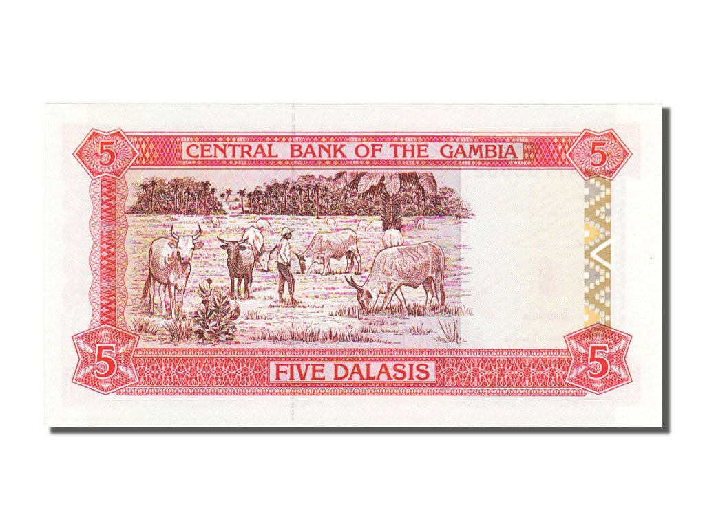 Billete, 5 Dalasis, Gambia, UNC