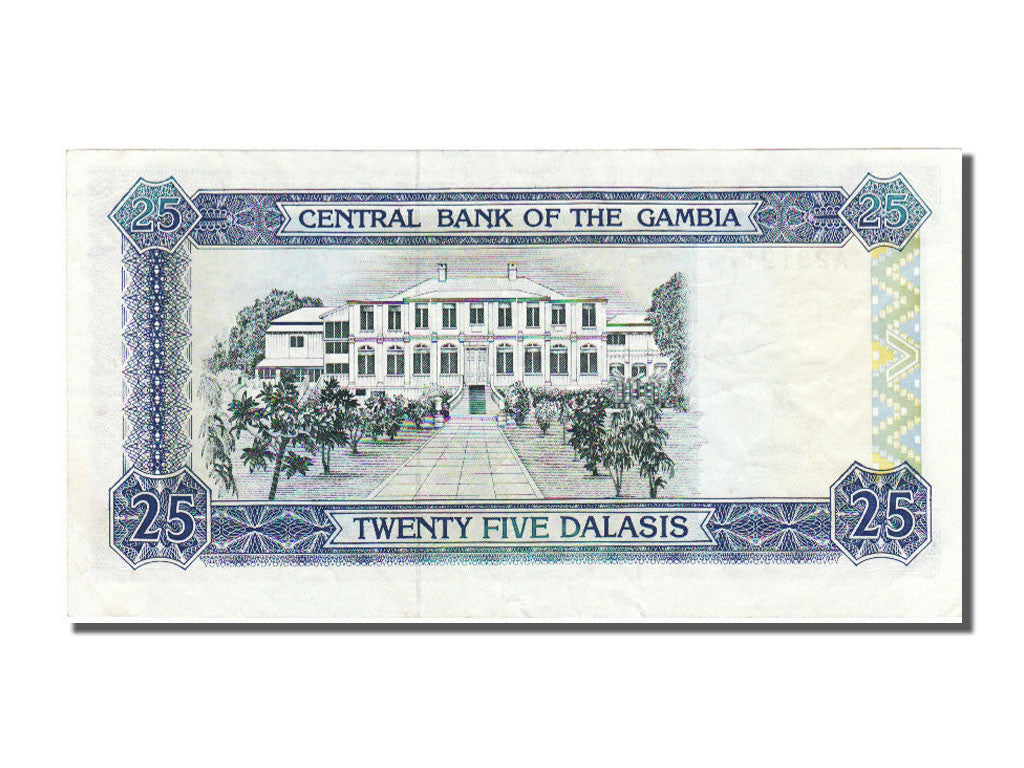 Gambia, 25 Dalasis, KM #14a, AU(55-58), A2312174