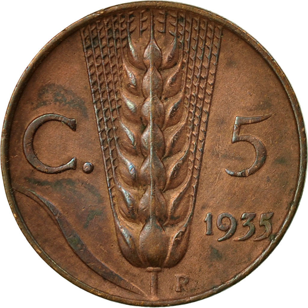 Monnaie, Italie, Vittorio Emanuele III, 5 Centesimi, 1935, Rome, TB+, Bronze