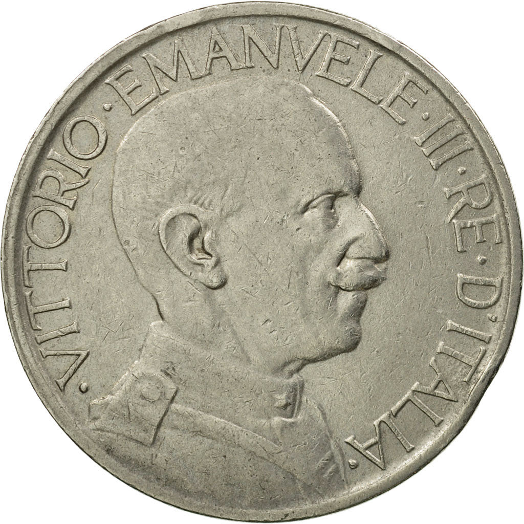 Coin, Italy, Vittorio Emanuele III, 2 Lire, 1925, Rome, VF(30-35), Nickel, KM:63