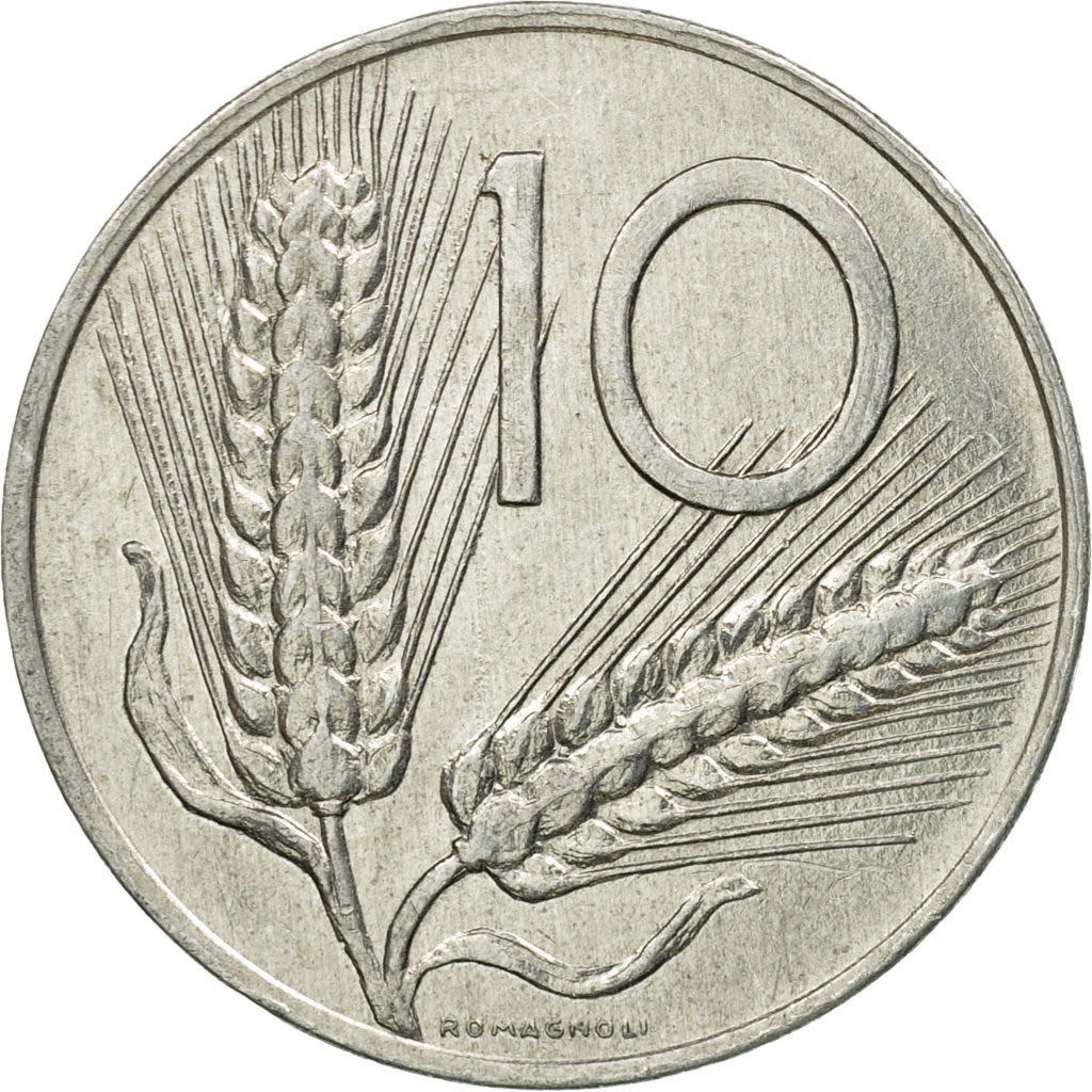 Coin, Italy, 10 Lire, 1982, Rome, VF(30-35), Aluminum, KM:93