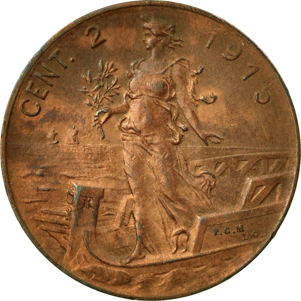 Moneta, Italia, Vittorio Emanuele III, 2 Centesimi, 1915, Rome, MB, Bronzo