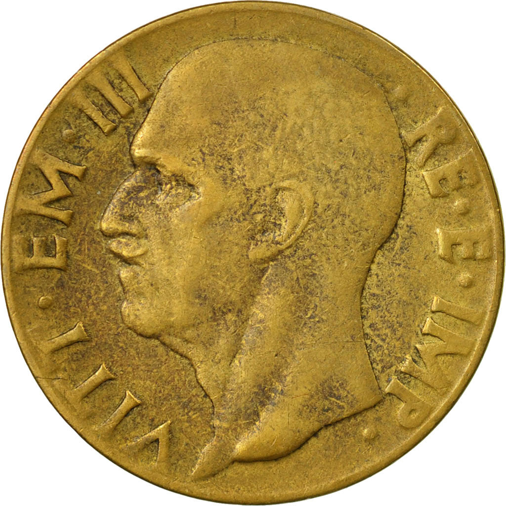 Coin, Italy, Vittorio Emanuele III, 10 Centesimi, 1943, Rome, VF(20-25)