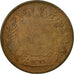Moneta, Tunisia, Muhammad al-Hadi Bey, 10 Centimes, 1903, Paris, B+, Bronzo