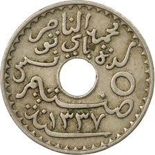 Münze, Tunesien, Muhammad al-Nasir Bey, 5 Centimes, 1919, Paris, S+