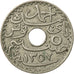 Moneta, Tunisia, Ahmad Pasha Bey, 5 Centimes, 1938, Paris, MB+, Nichel-bronzo