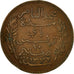Moneta, Tunisia, Muhammad al-Nasir Bey, 10 Centimes, 1914, Paris, MB+, Bronzo