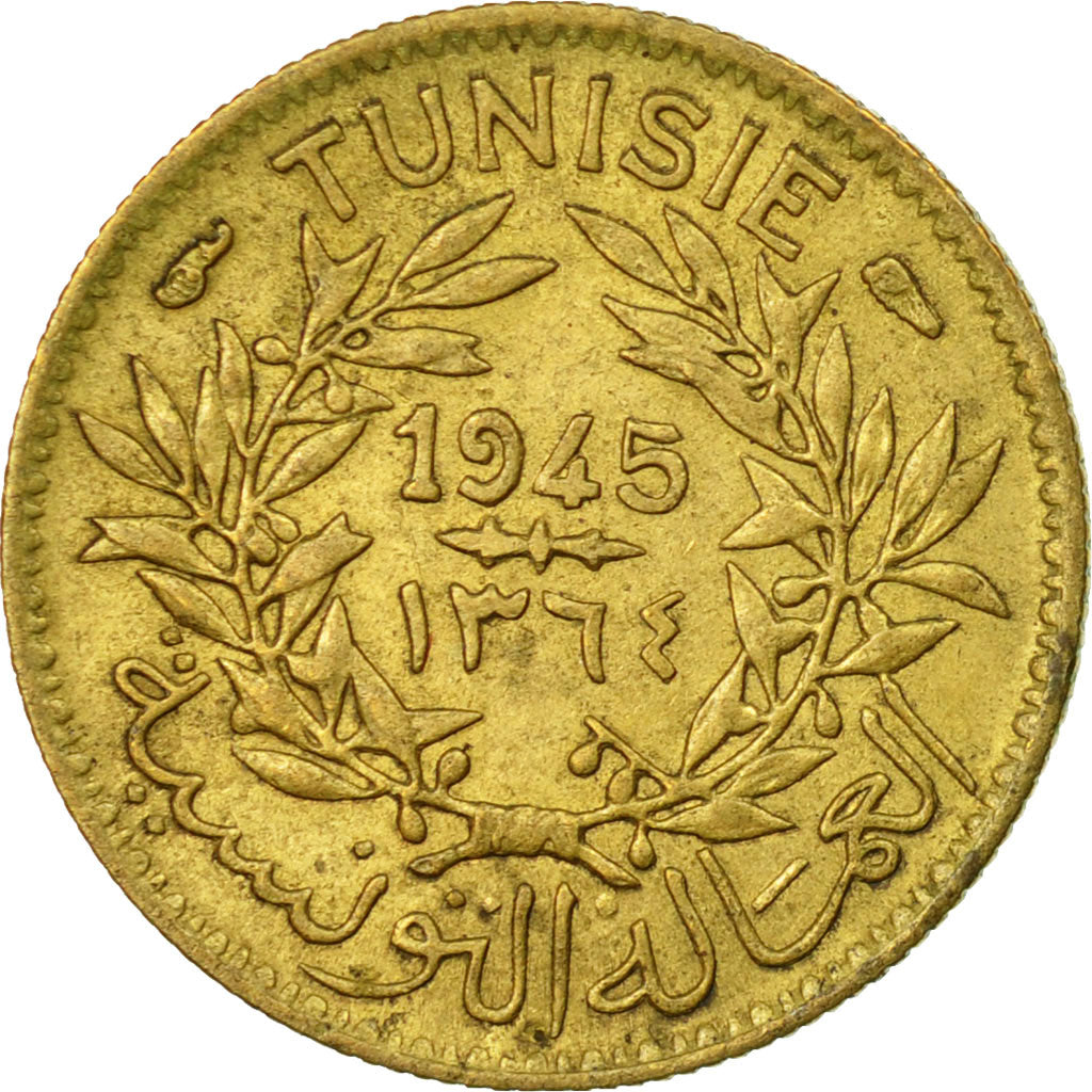 Münze, Tunesien, Anonymous, 50 Centimes, 1945, Paris, SS, Aluminum-Bronze