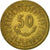 Coin, Tunisia, 50 Millim, 1960, Paris, VF(30-35), Brass, KM:308