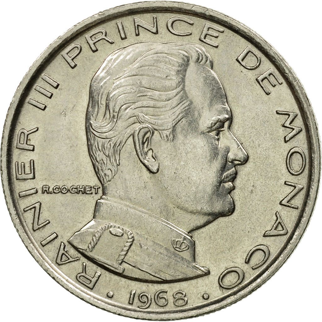 Moneta, Monaco, Rainier III, Franc, 1968, BB, Nichel, KM:140, Gadoury:150