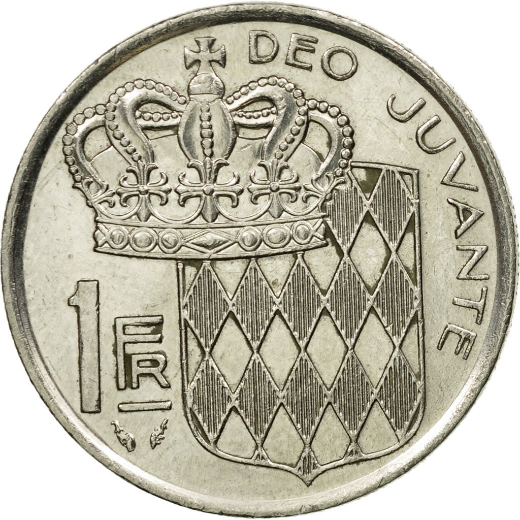 Coin, Monaco, Rainier III, Franc, 1975, EF(40-45), Nickel, KM:140, Gadoury:150