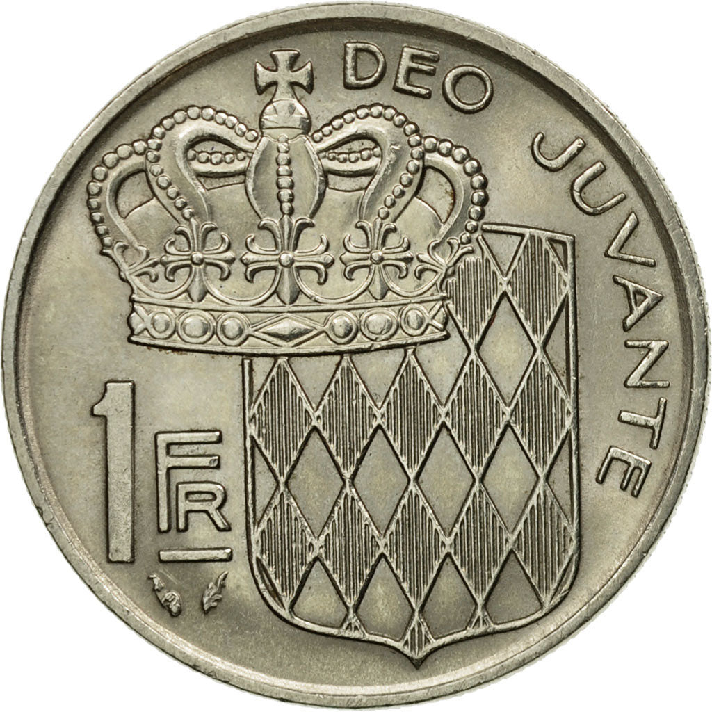 Moneta, Monaco, Rainier III, Franc, 1977, EF(40-45), Nikiel, KM:140, Gadoury:150