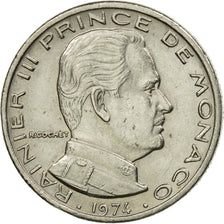 Coin, Monaco, Rainier III, 1/2 Franc, 1974, EF(40-45), Nickel, KM:145