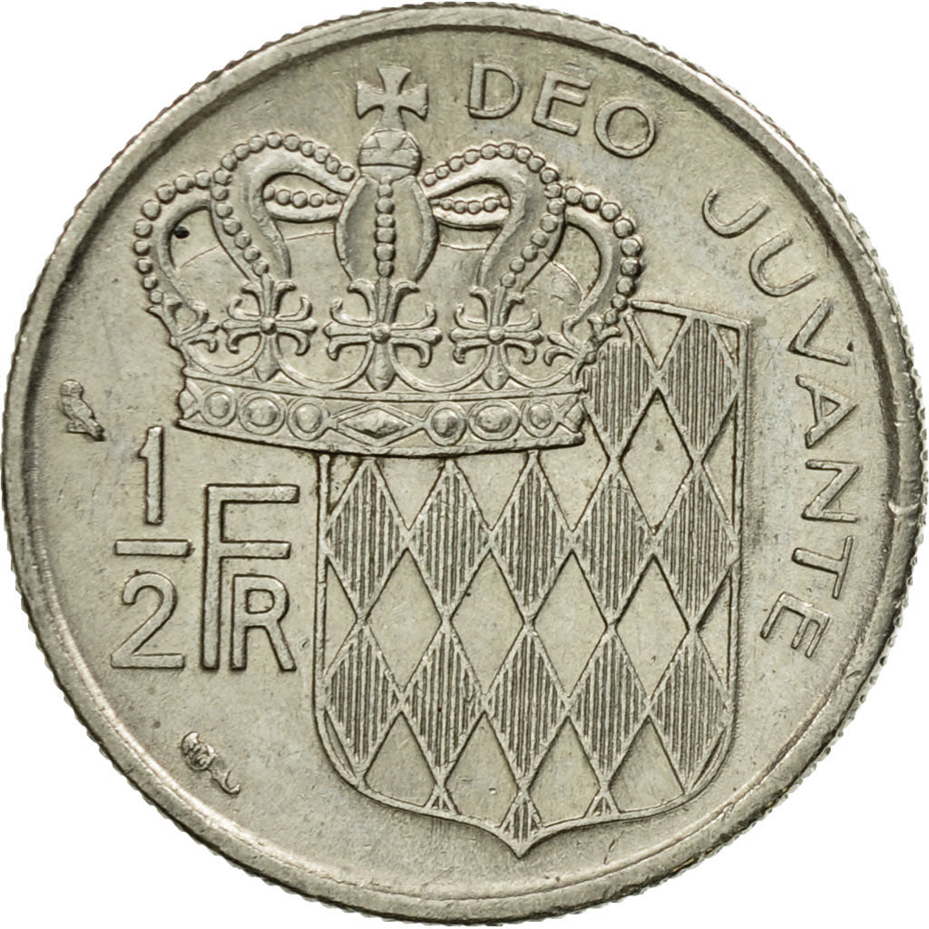 Münze, Monaco, Rainier III, 1/2 Franc, 1968, SS, Nickel, KM:145, Gadoury:149