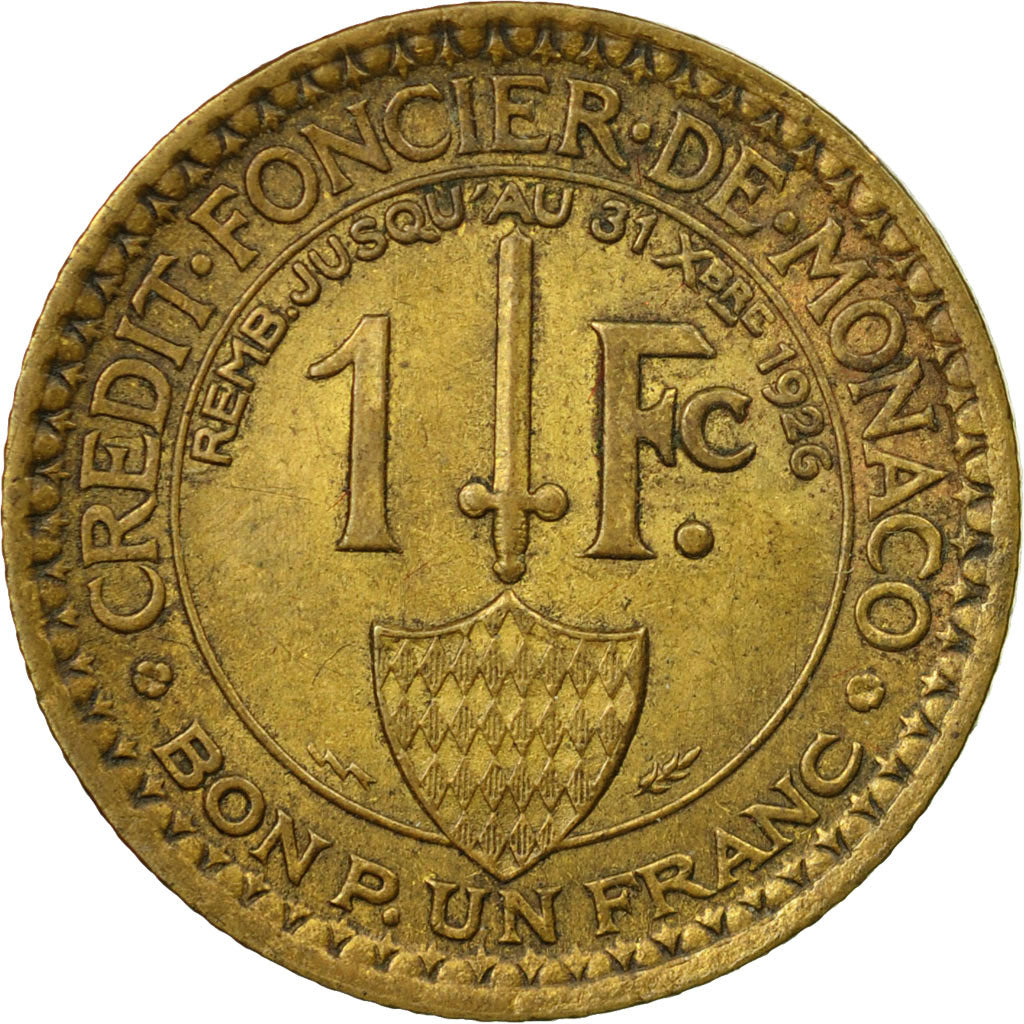 Moneta, Monaco, Louis II, Franc, 1924, Poissy, BB, Alluminio-bronzo, KM:111