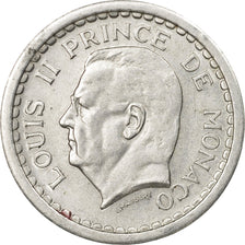 Coin, Monaco, Louis II, Franc, Undated (1943), Poissy, EF(40-45), Aluminum