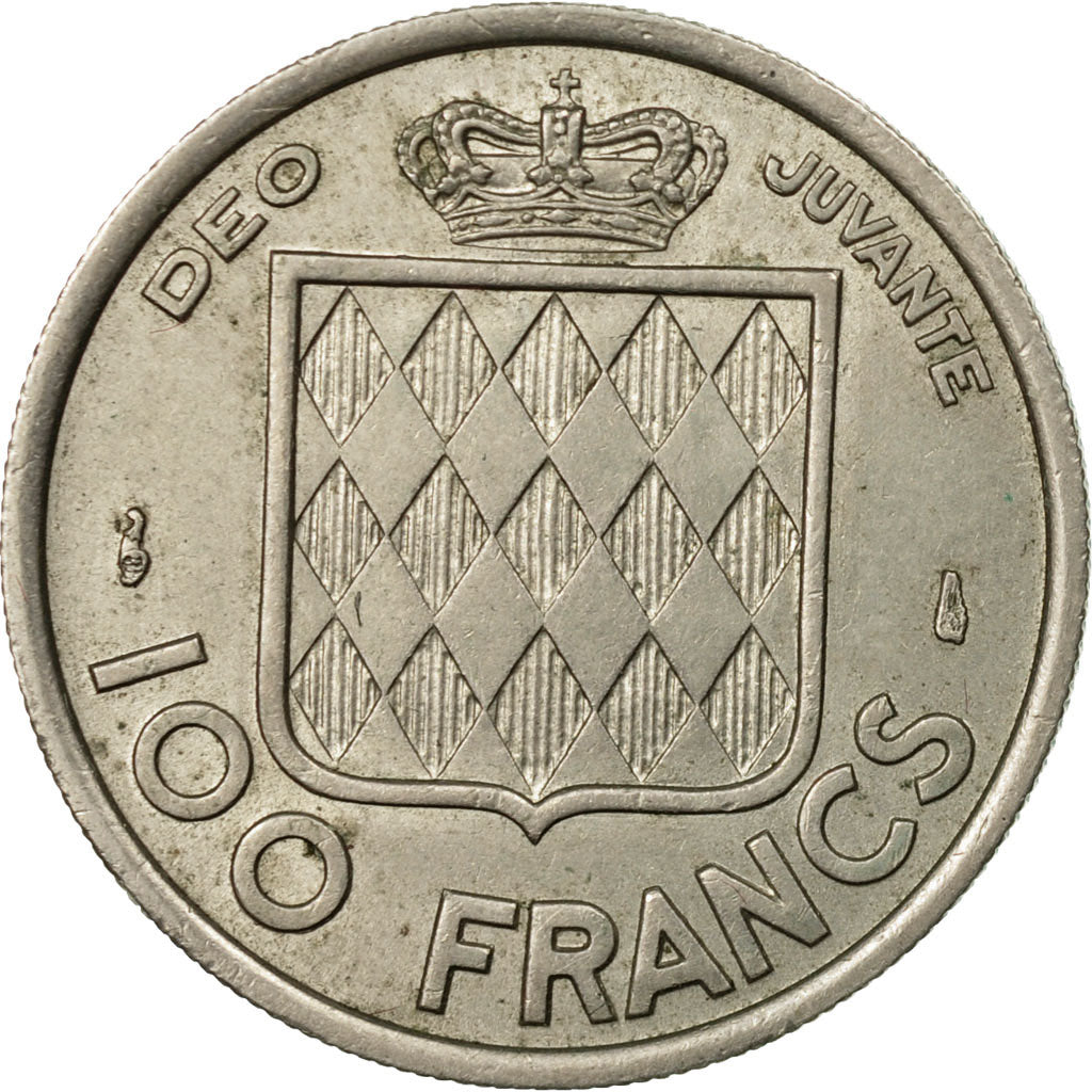 Moneta, Monaco, Rainier III, 100 Francs, Cent, 1956, BB, Rame-nichel, KM:134