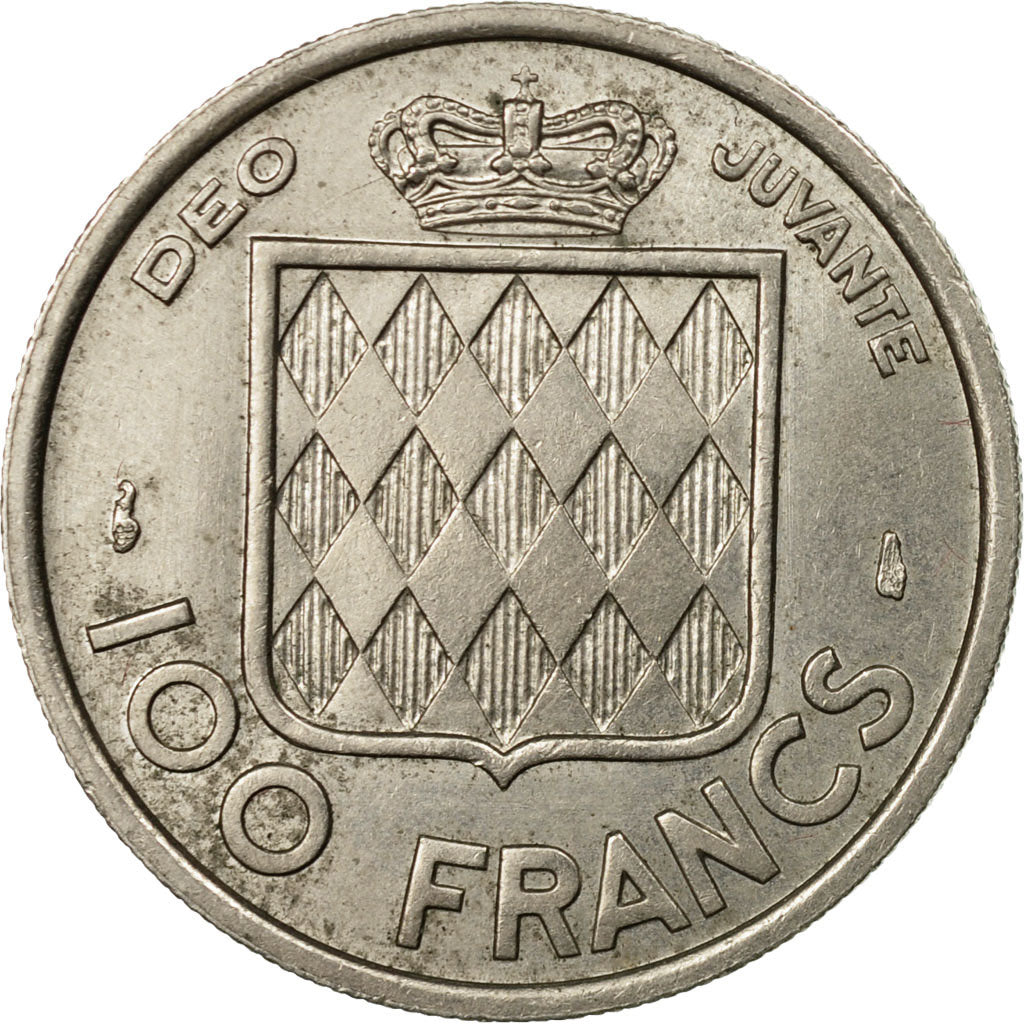 Coin, Monaco, Rainier III, 100 Francs, Cent, 1956, EF(40-45), Copper-nickel
