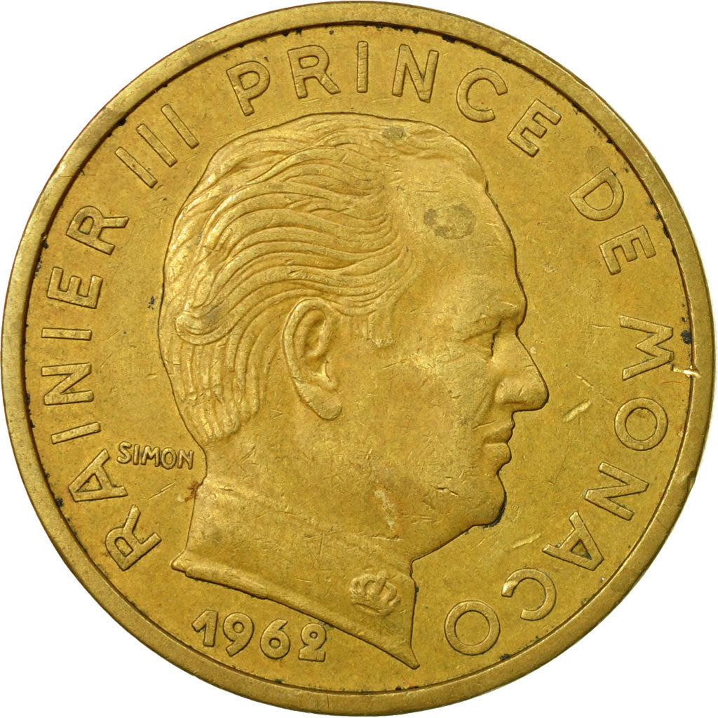 Coin, Monaco, Rainier III, 50 Centimes, 1962, EF(40-45), Aluminum-Bronze