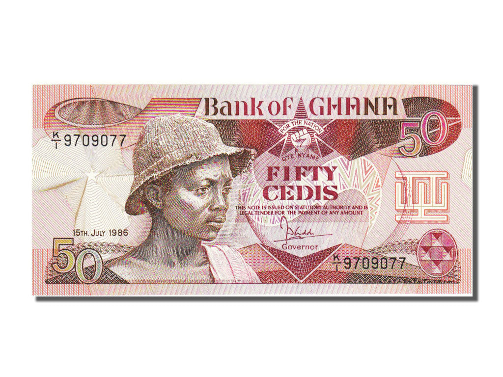 Ghana, 50 Cedis, 1986, KM #25, 1986-07-15, UNC(65-70), KI9709077