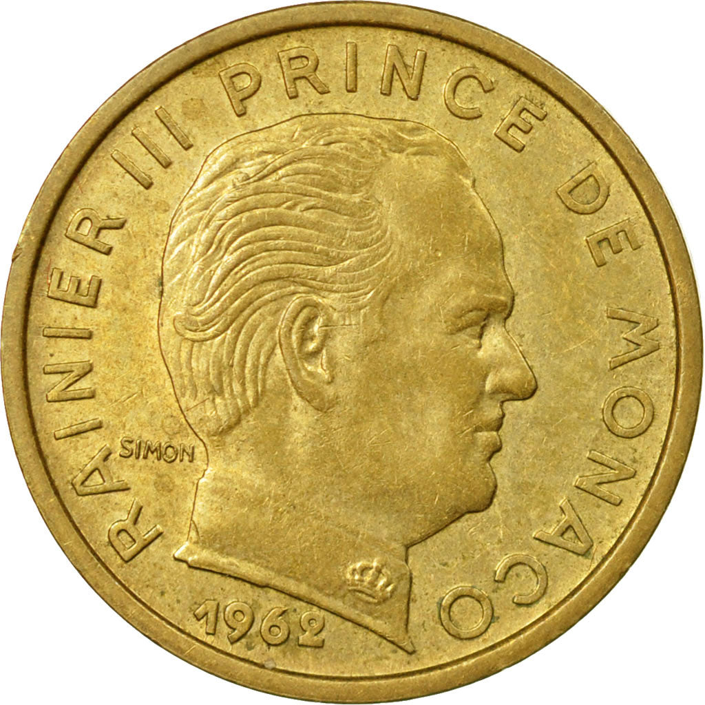 Munten, Monaco, Rainier III, 10 Centimes, 1962, ZF, Aluminum-Bronze, KM:142