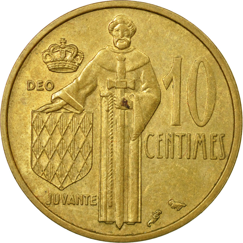 Munten, Monaco, Rainier III, 10 Centimes, 1962, ZF, Aluminum-Bronze, KM:142