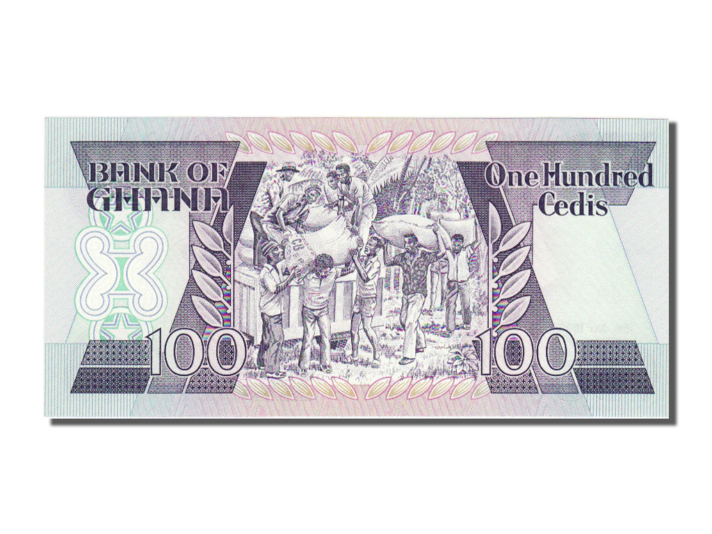 Ghana, 100 Cedis, 1986, KM #26a, 1986-07-15, UNC(65-70), RI9150299