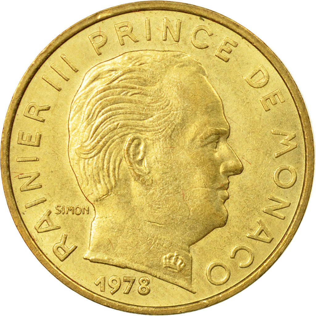 Münze, Monaco, Rainier III, 10 Centimes, 1978, SS, Aluminum-Bronze, KM:142