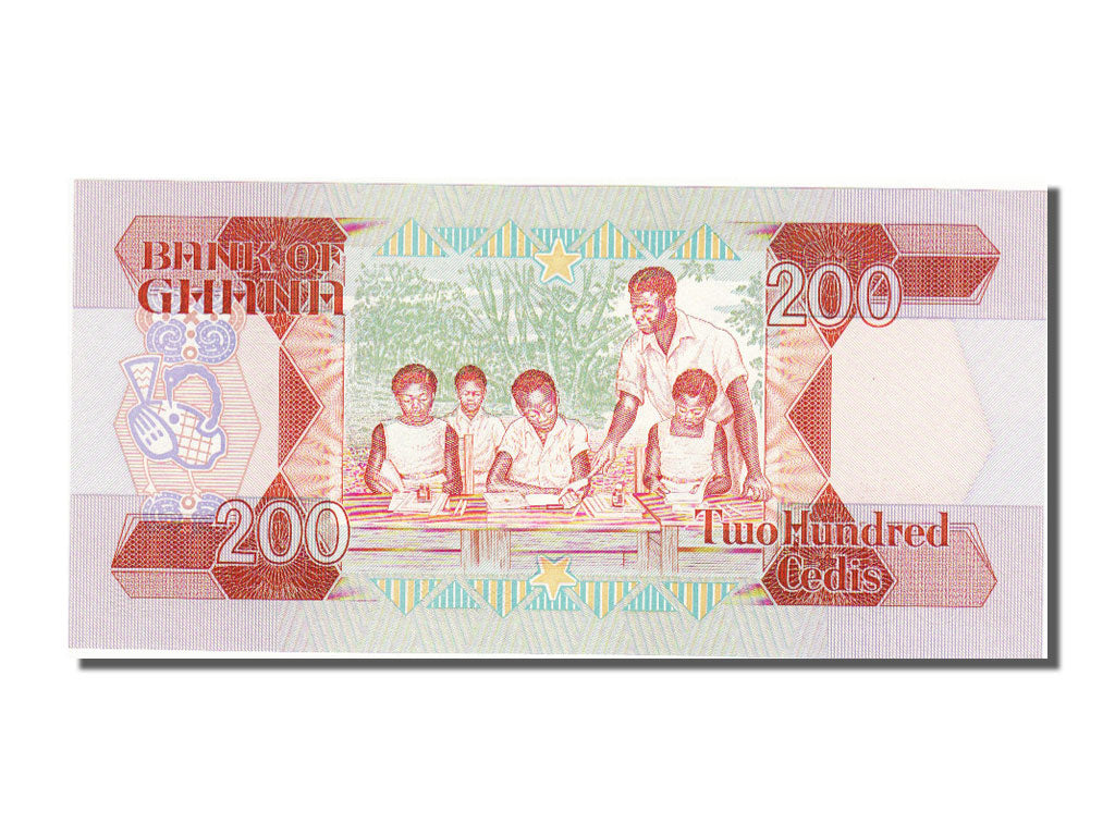 Ghana, 200 Cedis, 1989, 1989-04-20, UNC(65-70)