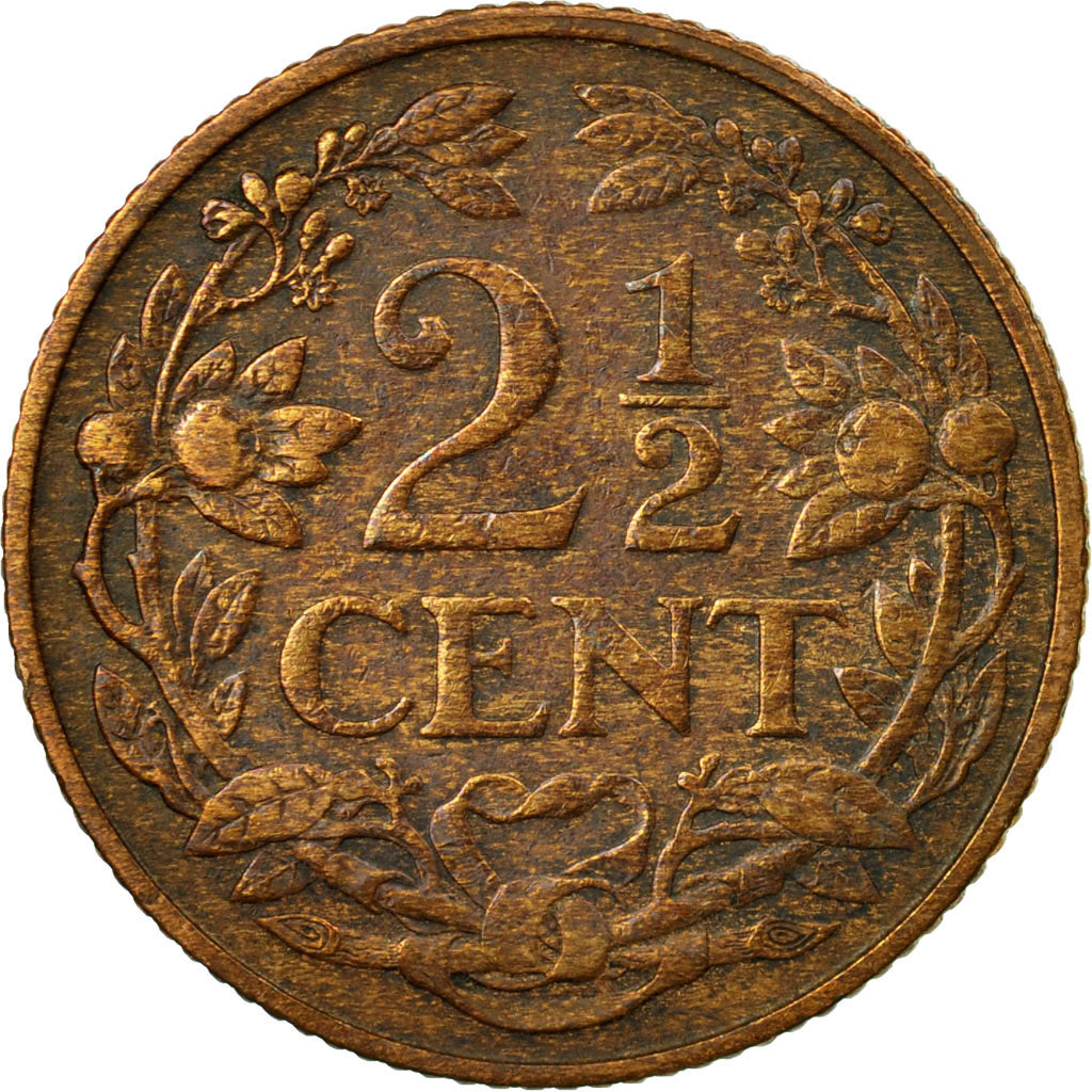 Coin, Netherlands, Wilhelmina I, 2-1/2 Cent, 1918, VF(30-35), Bronze, KM:150