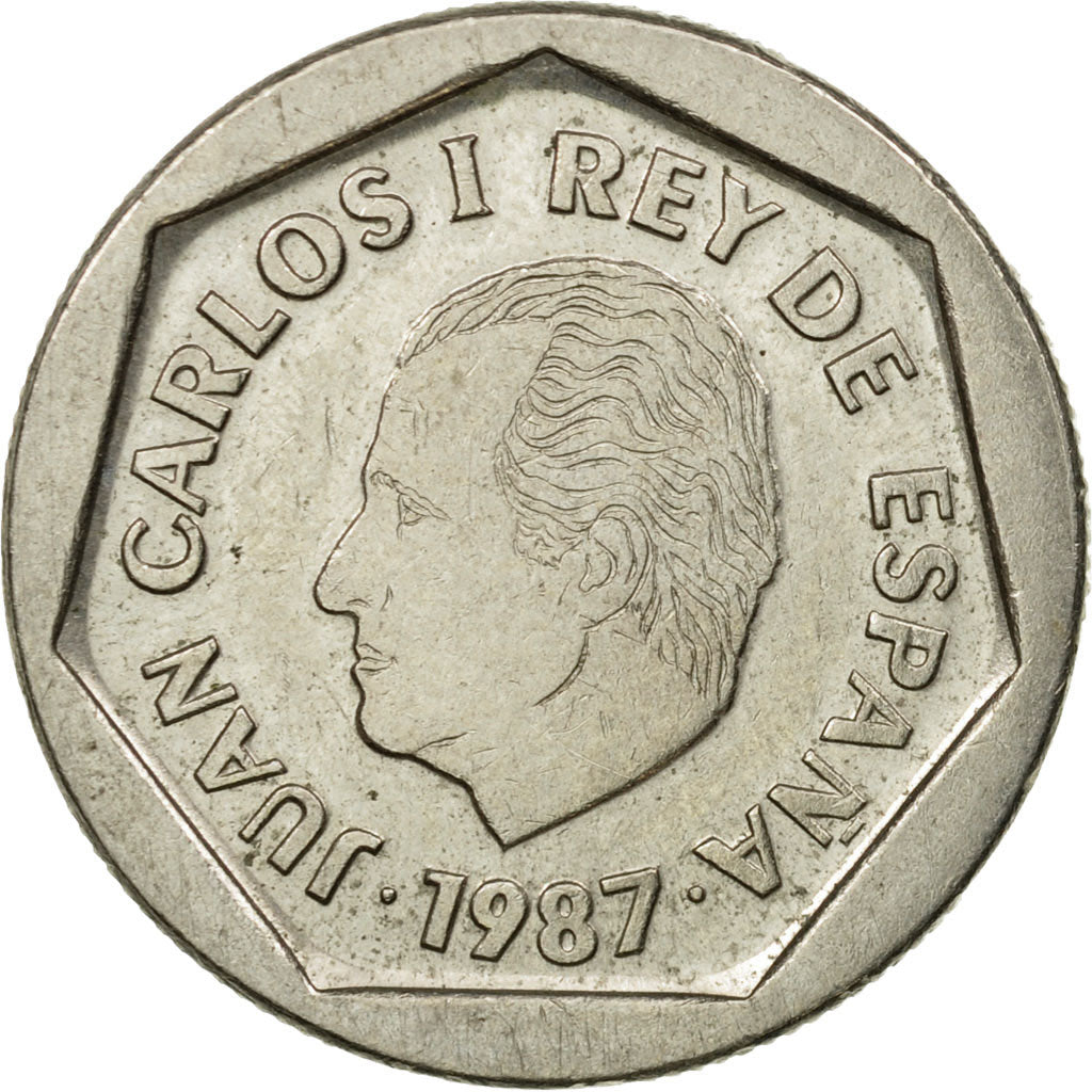 Moneda, España, Juan Carlos I, 200 Pesetas, 1987, BC+, Cobre - níquel, KM:829