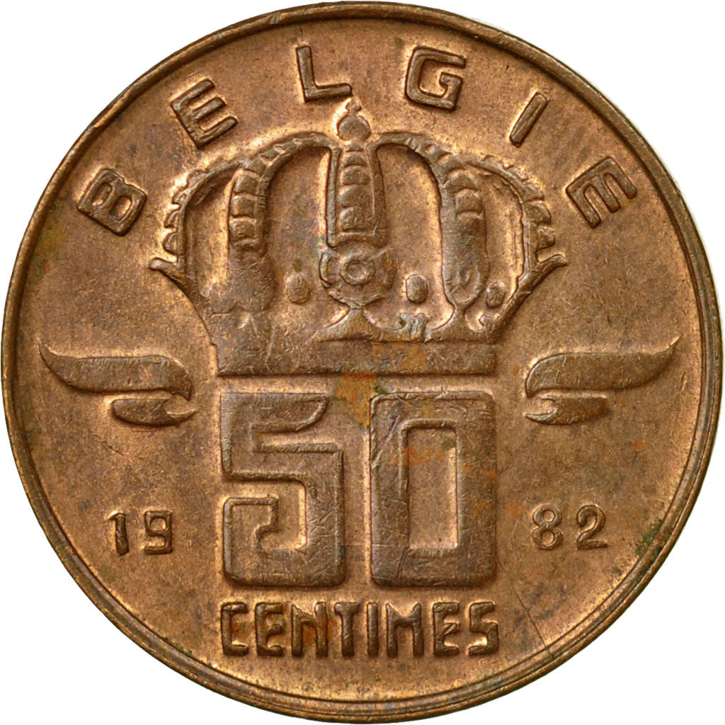 Moneta, Belgio, Baudouin I, 50 Centimes, 1982, BB, Bronzo, KM:149.1