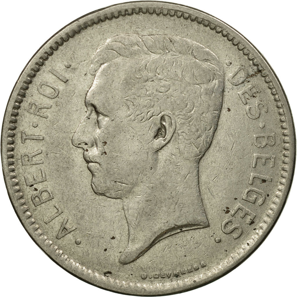 Coin, Belgium, 5 Francs, 5 Frank, 1930, VF(30-35), Nickel, KM:97.1