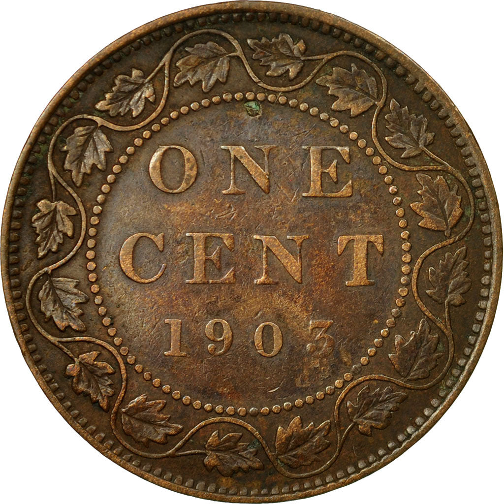 Moneta, Canada, Edward VII, Cent, 1903, Royal Canadian Mint, Ottawa, MB+
