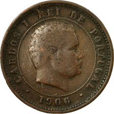 Coin, Portugal, Carlos I, 5 Reis, 1906, VF(30-35), Bronze, KM:530