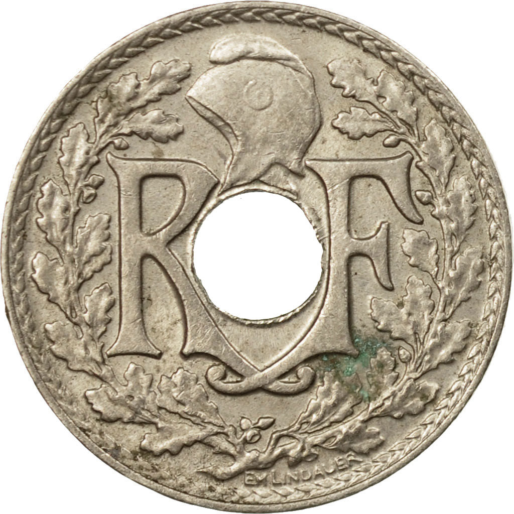 Moneda, Francia, Lindauer, 5 Centimes, 1937, Paris, BC+, Cobre - níquel