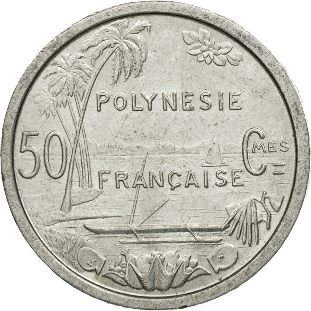 Münze, French Polynesia, 50 Centimes, 1965, Paris, SS, Aluminium, KM:1