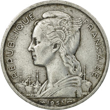 Coin, Madagascar, 5 Francs, 1953, Paris, VF(30-35), Aluminum, KM:5