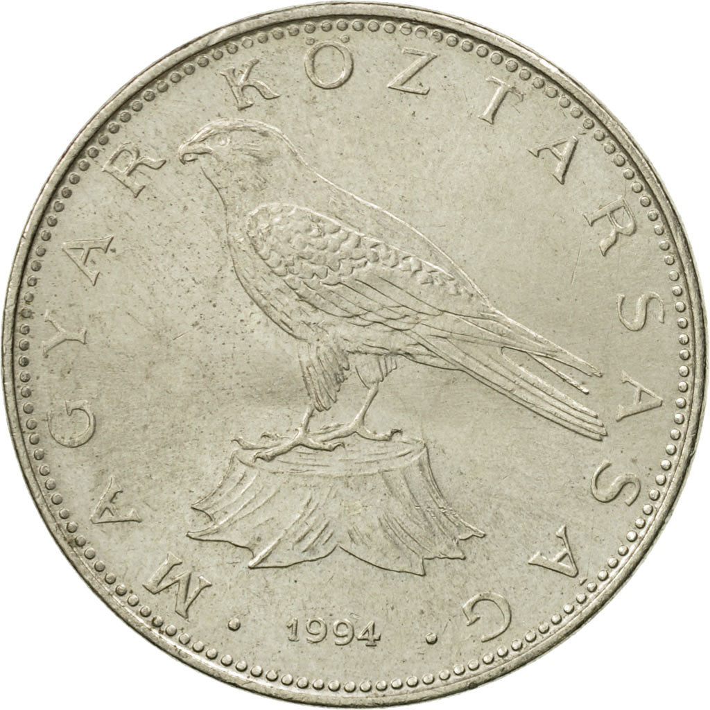 Moneta, Węgry, 50 Forint, 1994, Budapest, EF(40-45), Miedź-Nikiel, KM:697