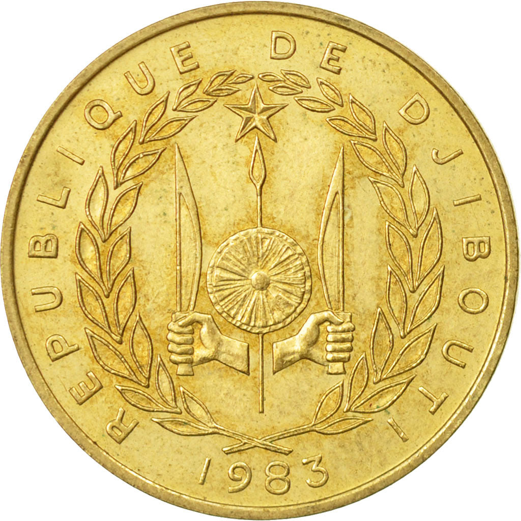 Monnaie, Djibouti, 20 Francs, 1983, Paris, TTB, Aluminum-Bronze, KM:24