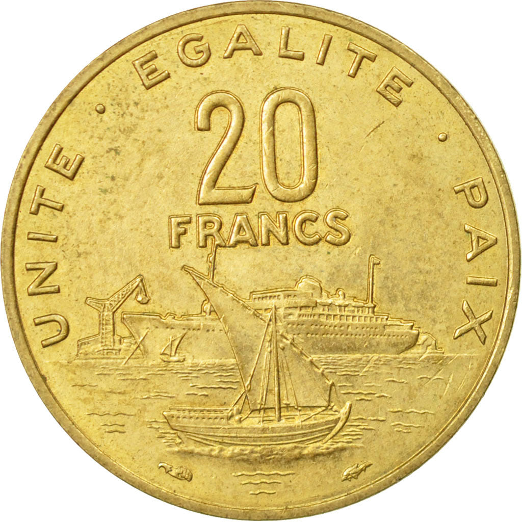 Monnaie, Djibouti, 20 Francs, 1983, Paris, TTB, Aluminum-Bronze, KM:24