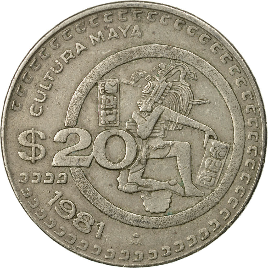 Moneta, Messico, 20 Pesos, 1981, Mexico City, MB+, Rame-nichel, KM:486