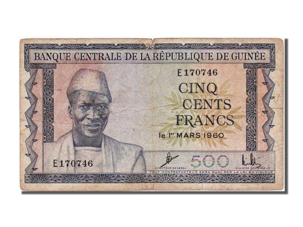 Guinea, 500 Francs, 1960, 1960-03-01, VF(30-35)
