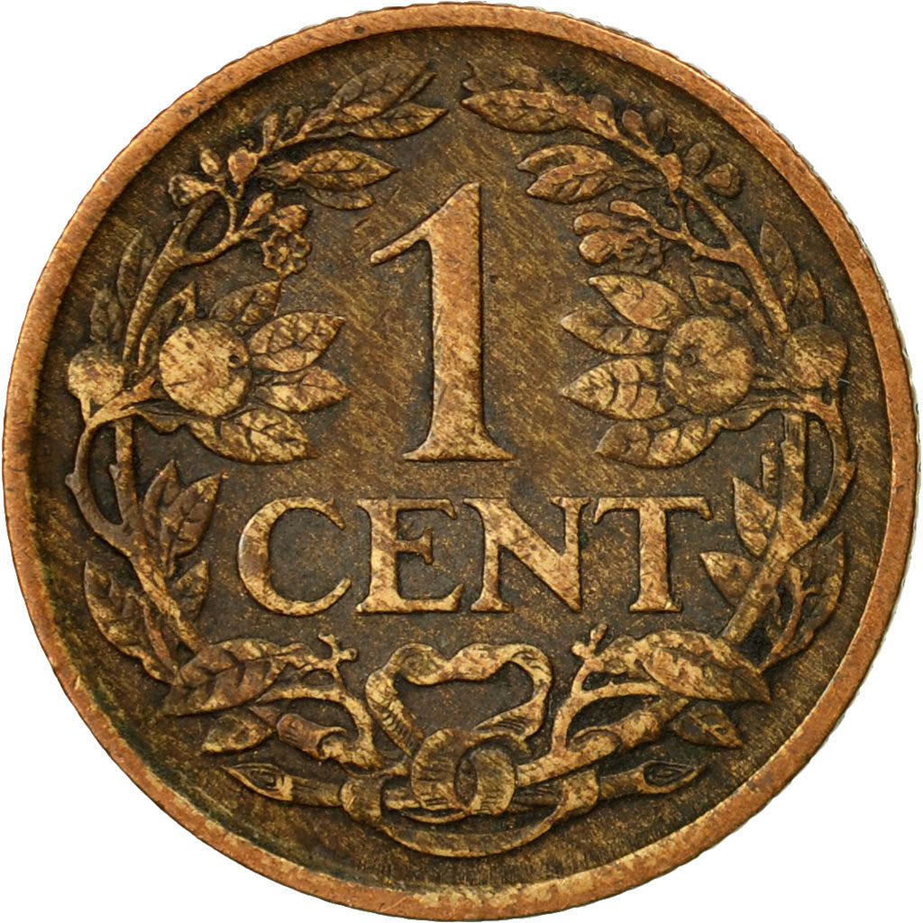 Moneda, Países Bajos, Wilhelmina I, Cent, 1925, BC+, Bronce, KM:152