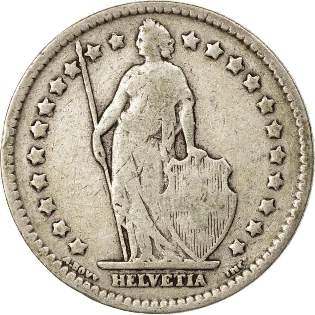 Moneta, Svizzera, Franc, 1911, Bern, MB, Argento, KM:24