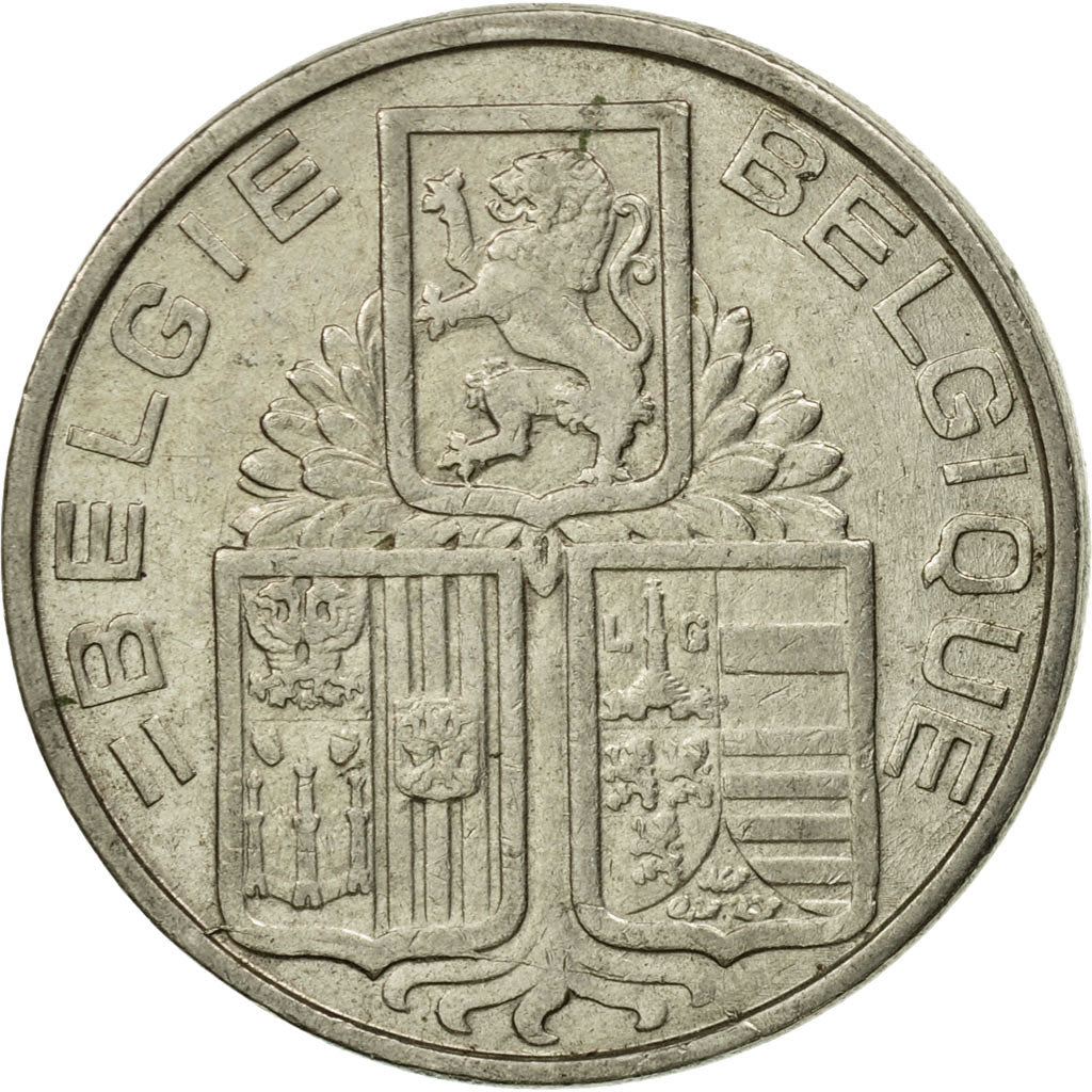 Moneta, Belgio, 5 Francs, 5 Frank, 1938, BB, Nichel, KM:117.1
