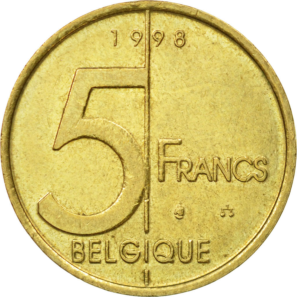 Münze, Belgien, Albert II, 5 Francs, 5 Frank, 1998, Brussels, S+