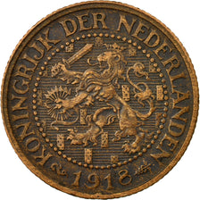 Coin, Netherlands, Wilhelmina I, 2-1/2 Cent, 1918, VF(30-35), Bronze, KM:150