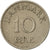 Coin, Denmark, Frederik IX, 10 Öre, 1955, Copenhagen, VF(30-35), Copper-nickel